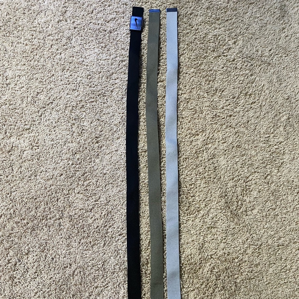Three Nike belts